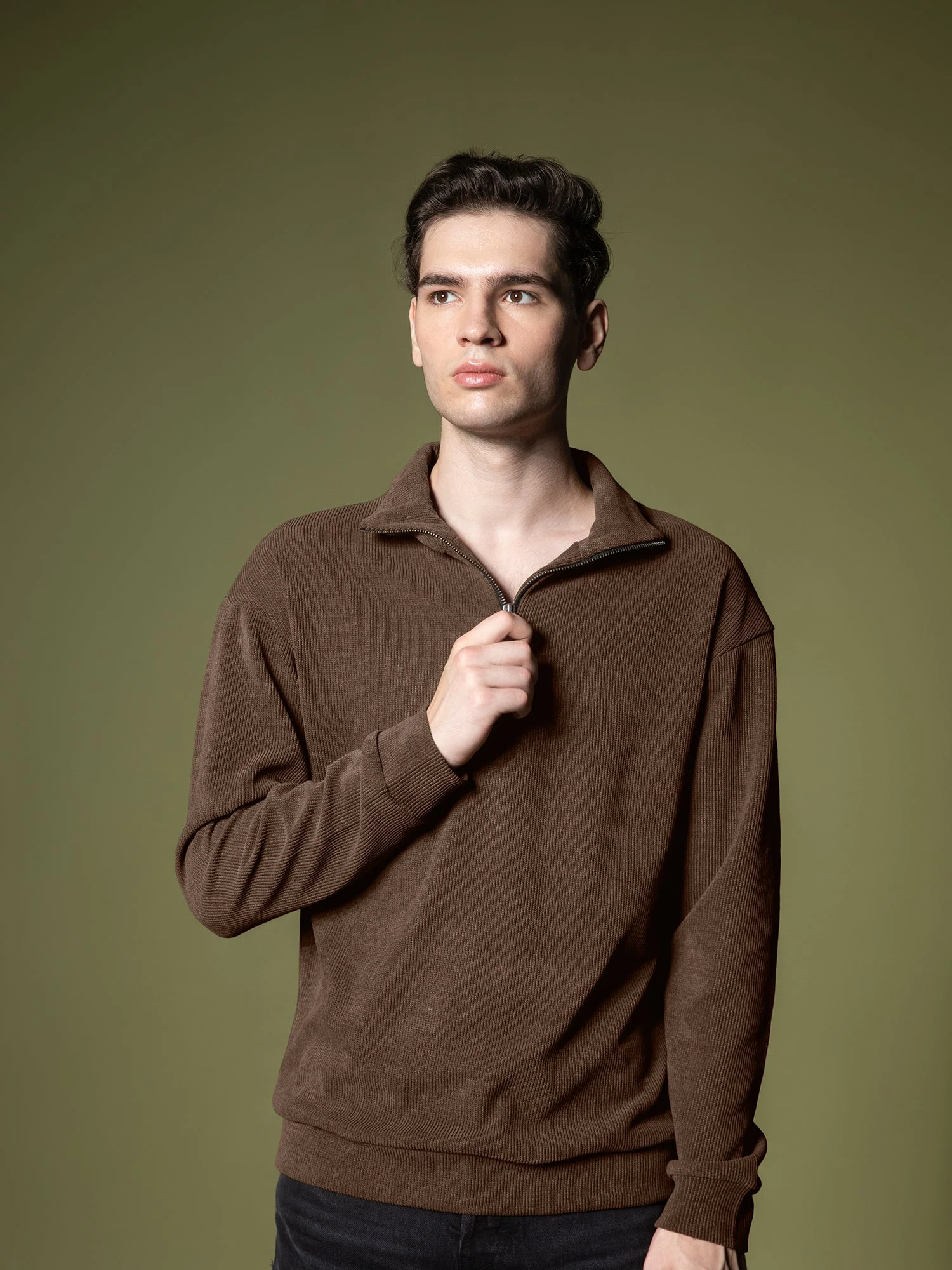 Ribbed quarter-zip sweatshirt - Image 22
