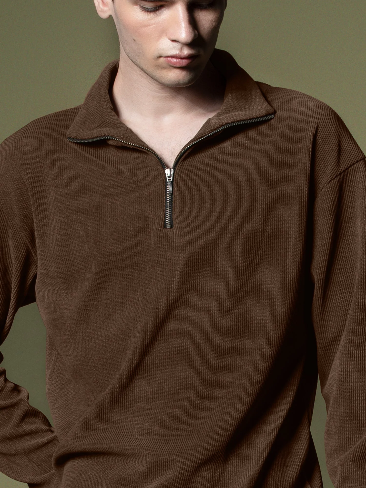 Ribbed quarter-zip sweatshirt - Image 27