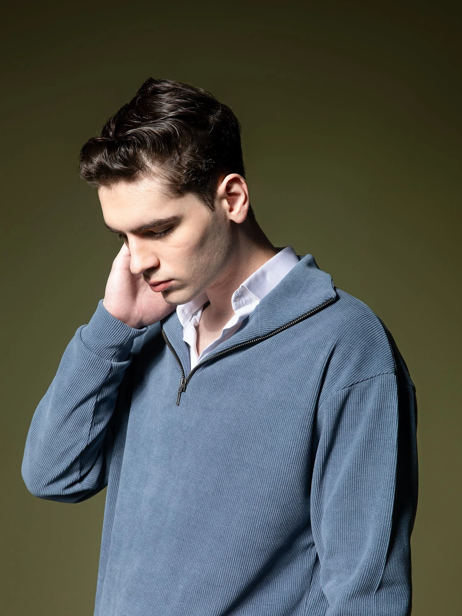 Ribbed quarter-zip sweatshirt - Image 4
