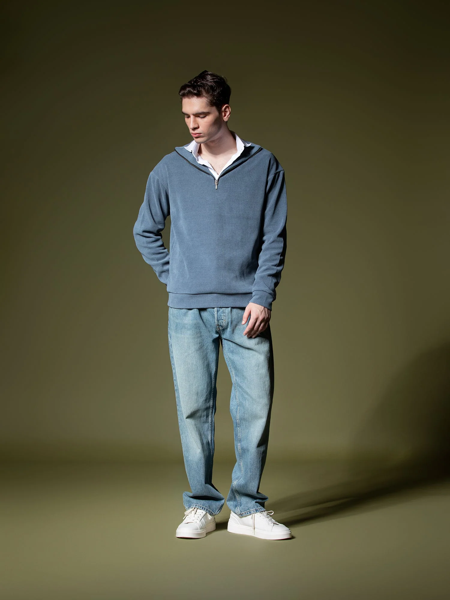 Ribbed quarter-zip sweatshirt - Image 5