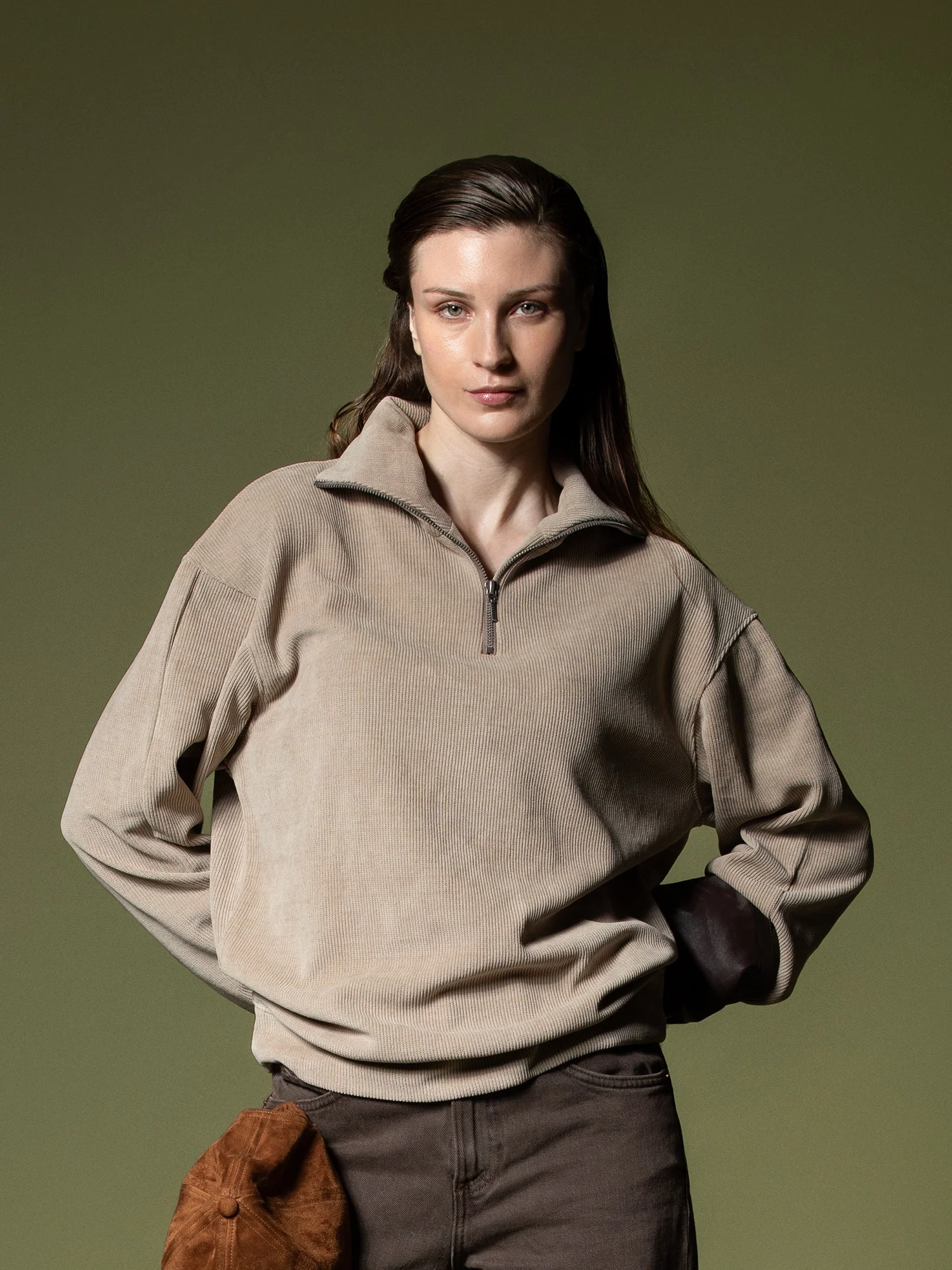 Ribbed quarter-zip sweatshirt - Image 8