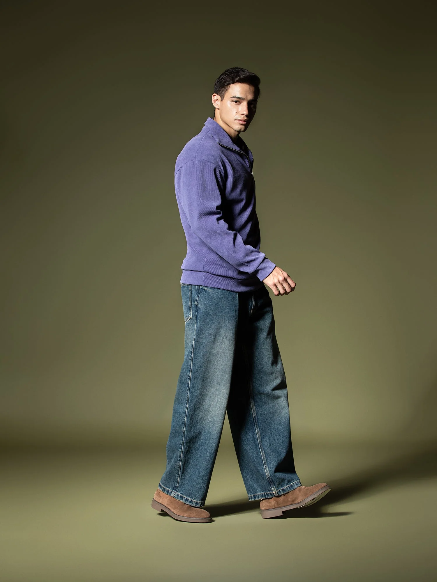 Ribbed quarter-zip sweatshirt - Image 2