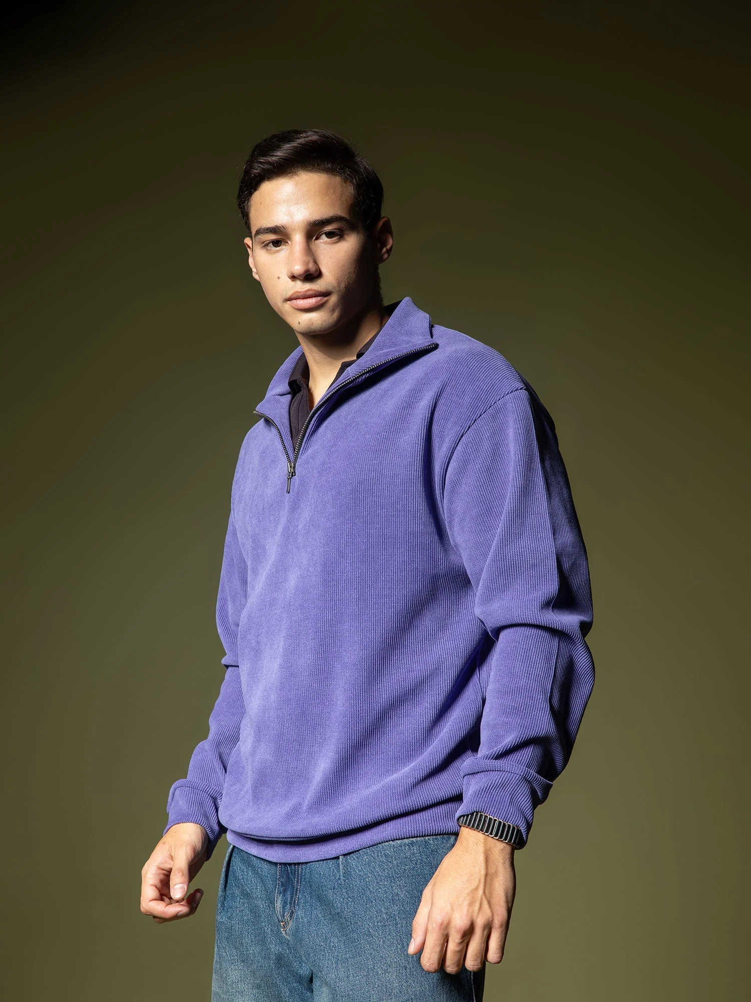 Ribbed quarter-zip sweatshirt - Image 7