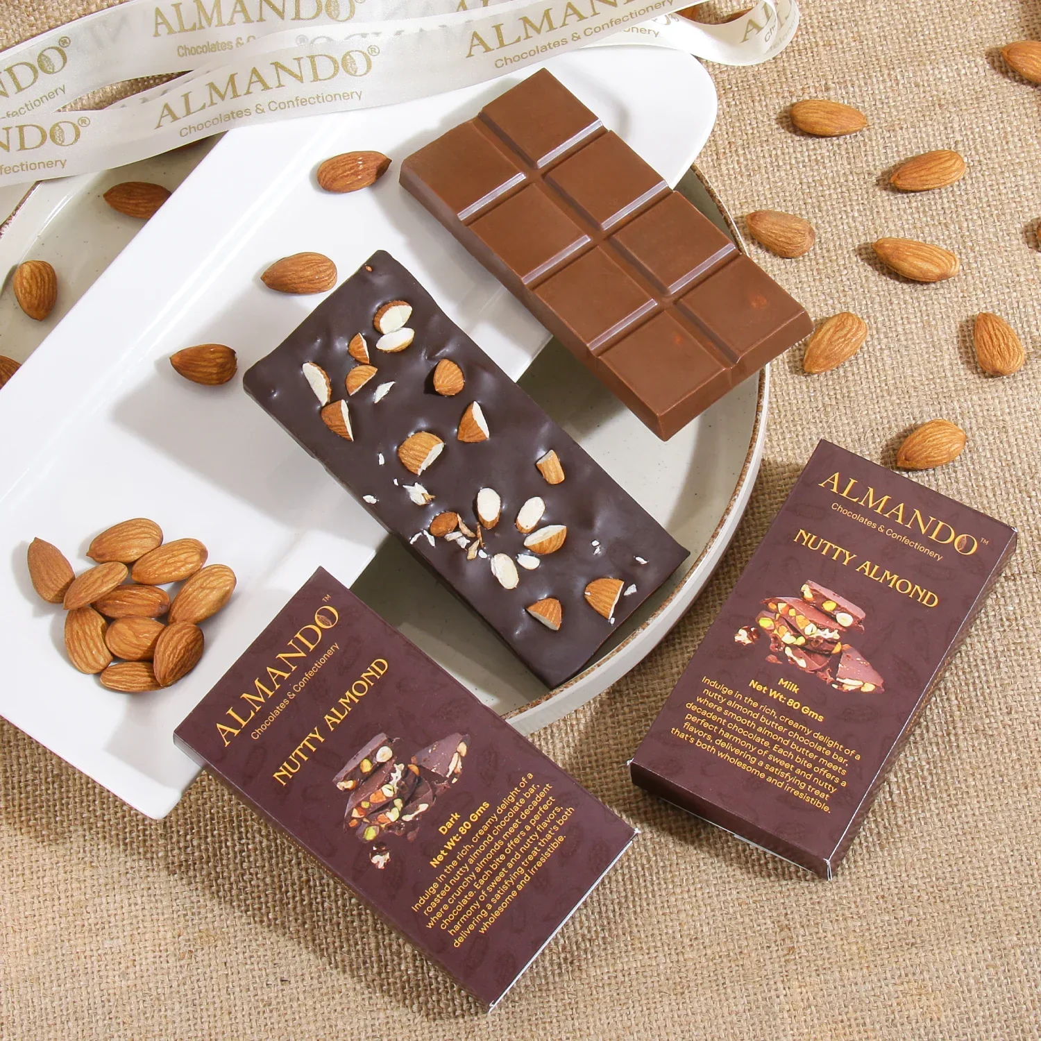 Roasted Almond (Sea Salt) Chocolate Bar - Image 8
