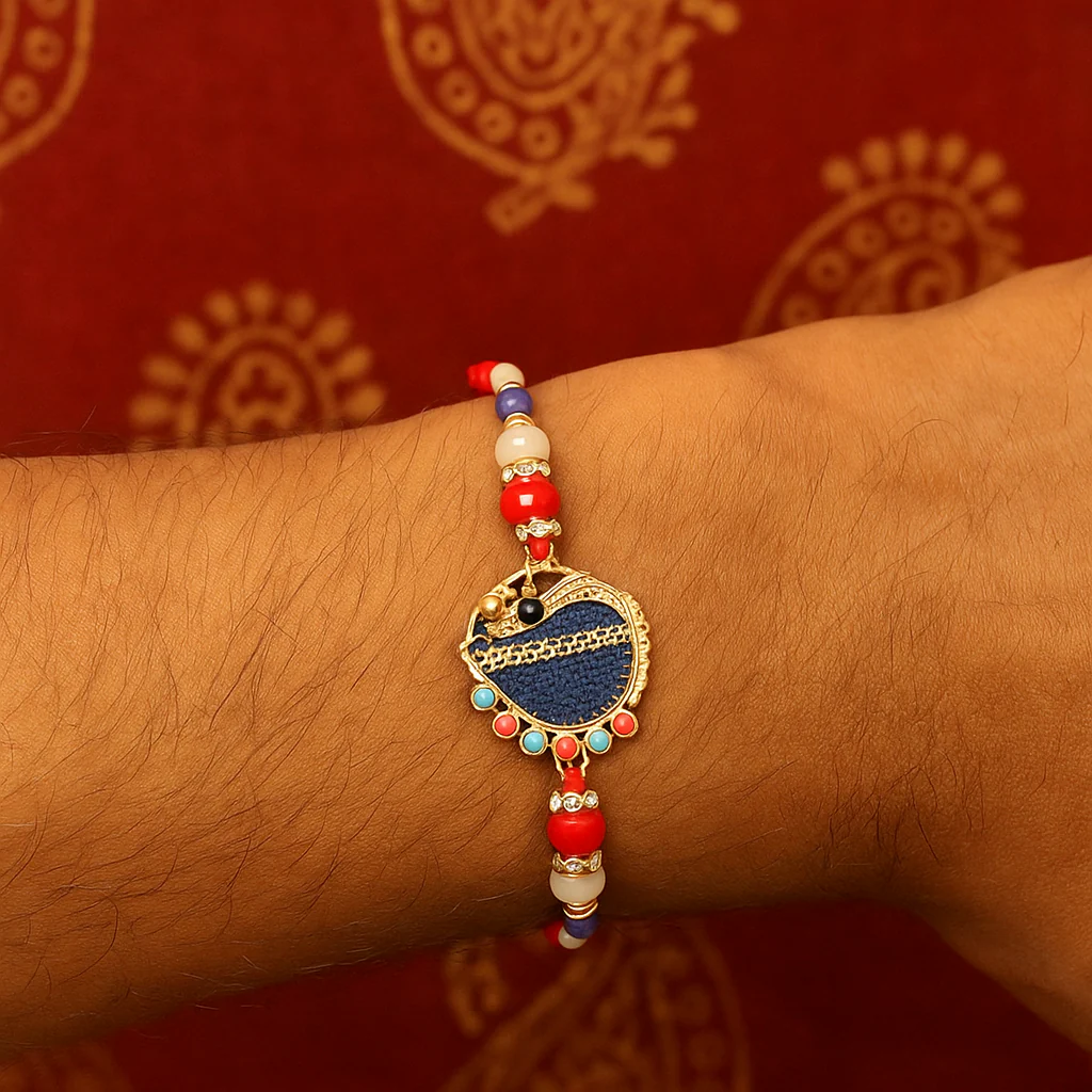 Rock Bro Rakhi with Coaster & Kumkum Chawal | Designer Rakhi Gift Combo for Brother | Raksha Bandhan Special - Image 3
