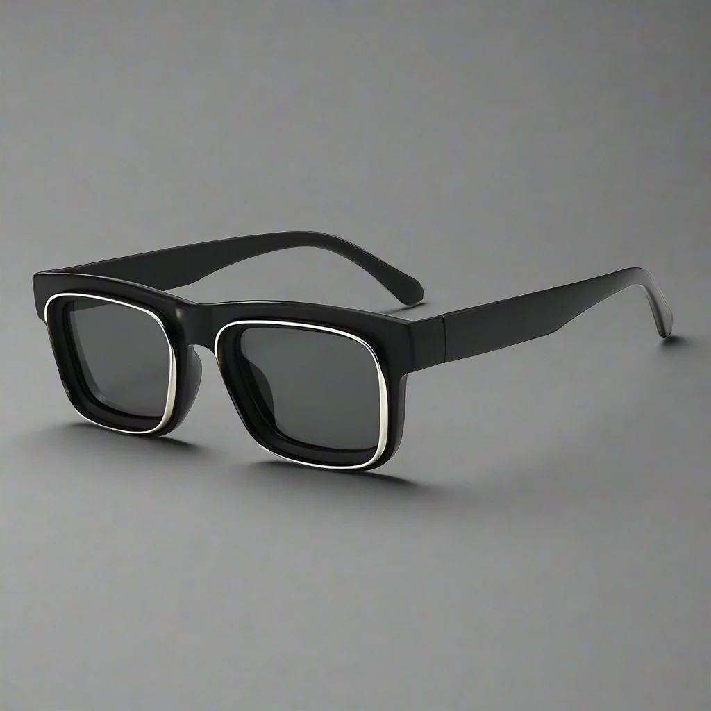 Rogue Full  Black Square Sunglasses - Image 2