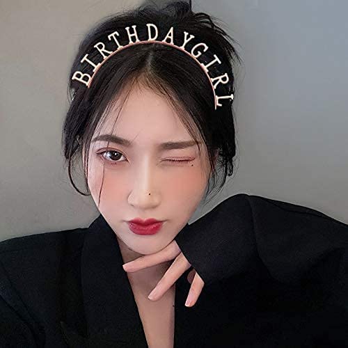 Rose Gold Birthday Girl Headband Crown Tiara - Image 3