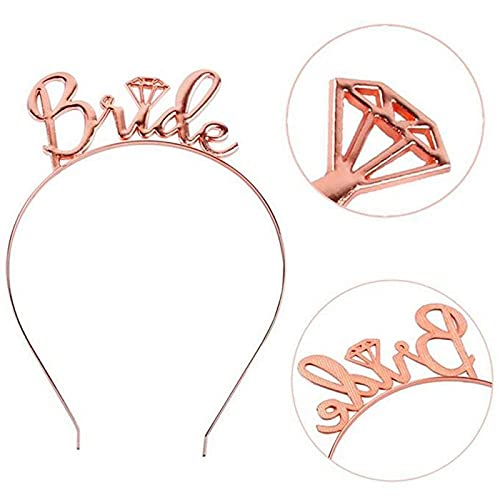 Rose Gold Bride To Be Crown Tiara - Image 5