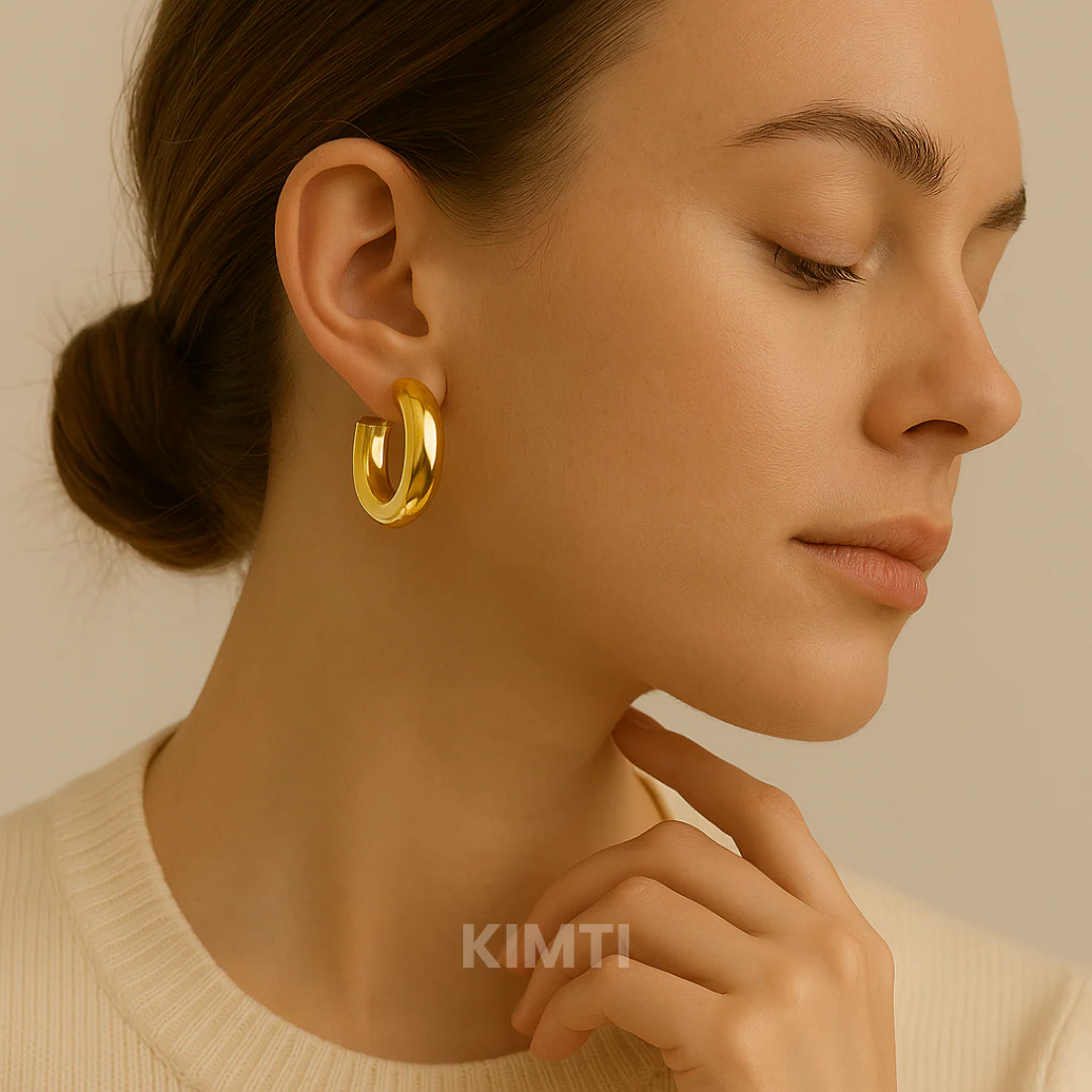 Rose Gold Hoops Earring — Buy Any 5 for Rs. 599 - Image 2