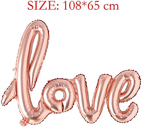 Rose Gold Love Alphabet Foil Balloon - Image 2
