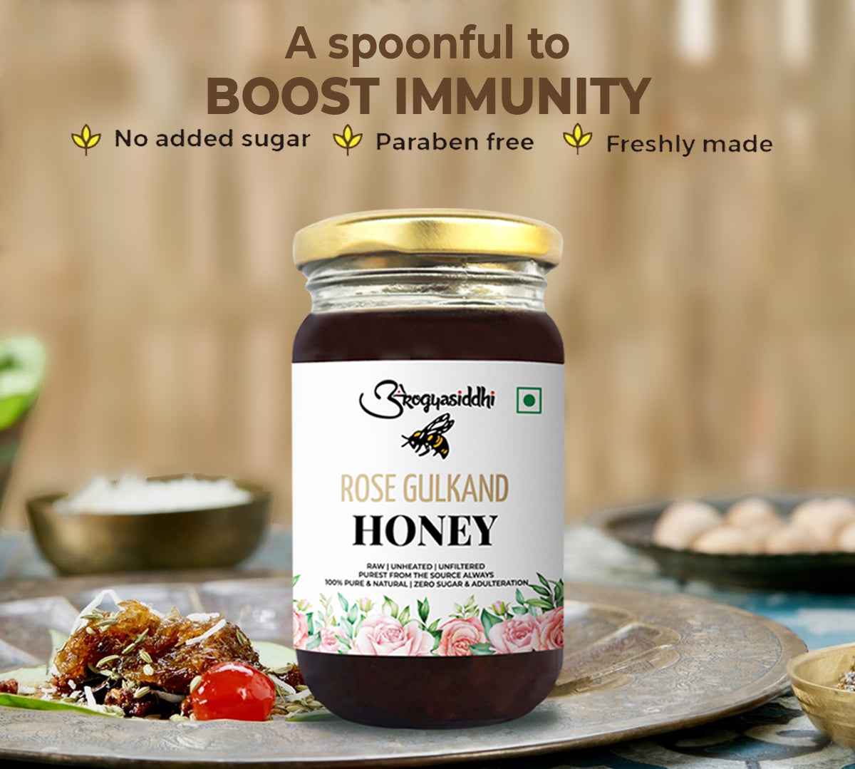 Rose Gulkand Honey 250G - Image 6