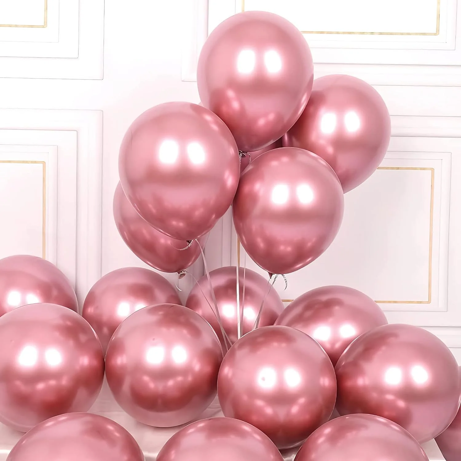 Rose Pink Chrome Balloons for bride to be , birthday party for girls - Image 5