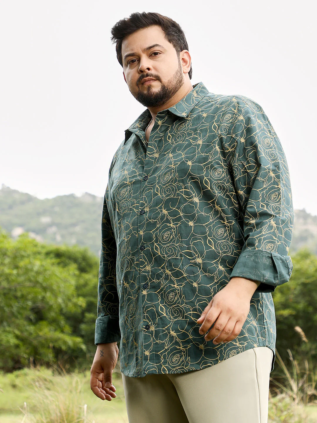 Roses-Lined Embroidered Shirt - Image 3