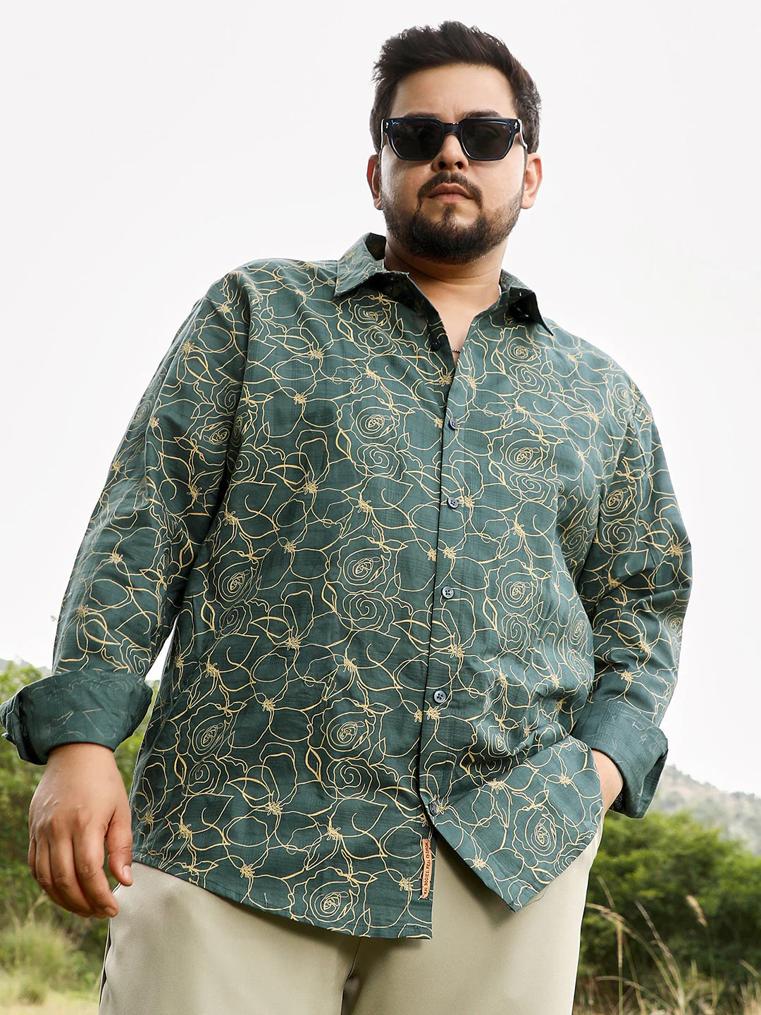 Roses-Lined Embroidered Shirt - Image 9