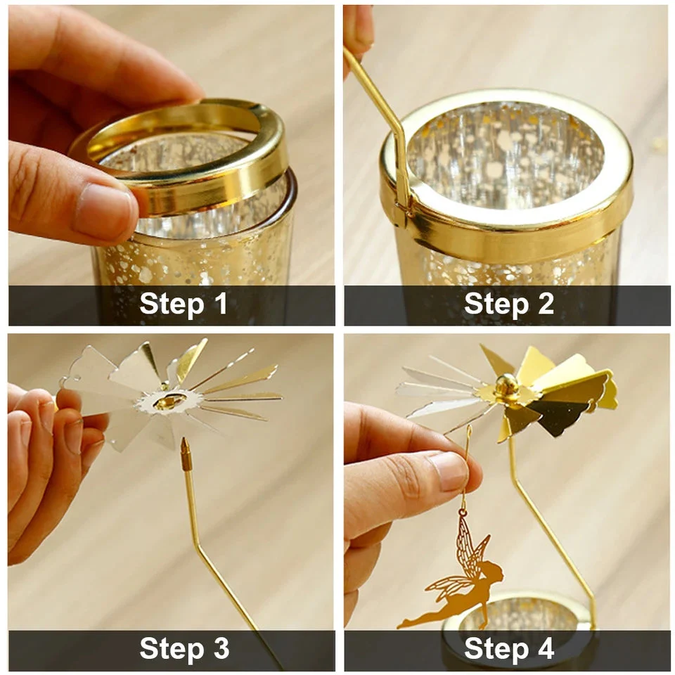 Rotating Candle Holder Tea Light Stand - Image 5