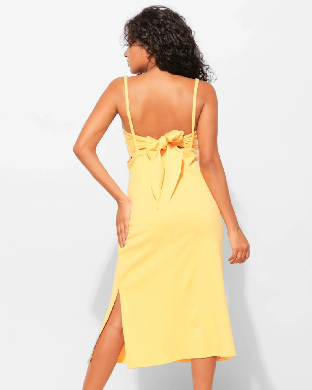 Round Neck Ribbed Knit Bodycon Midi Dress - Image 4