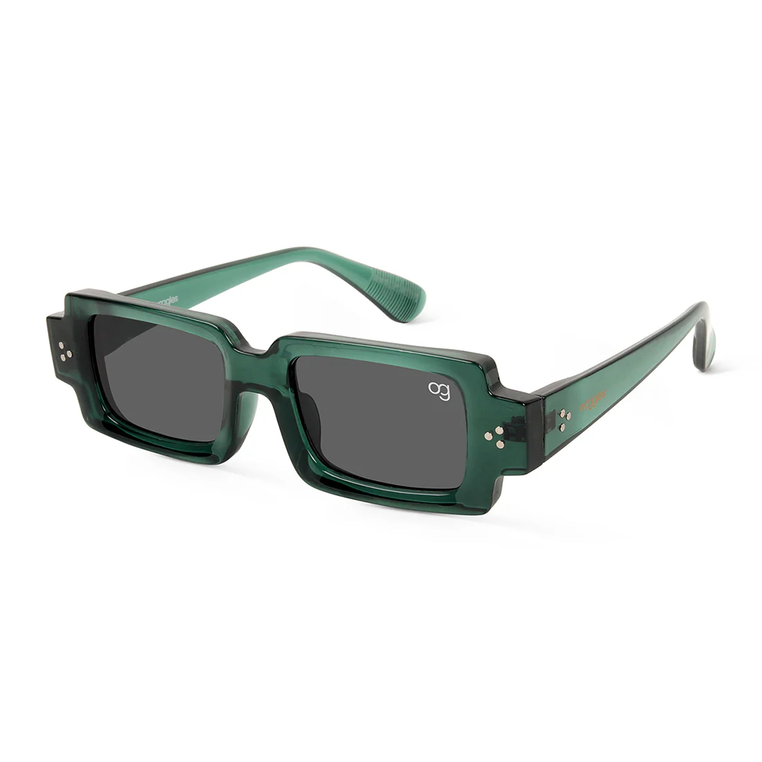 Rustic Black Rectangle Sunglasses - Image 7