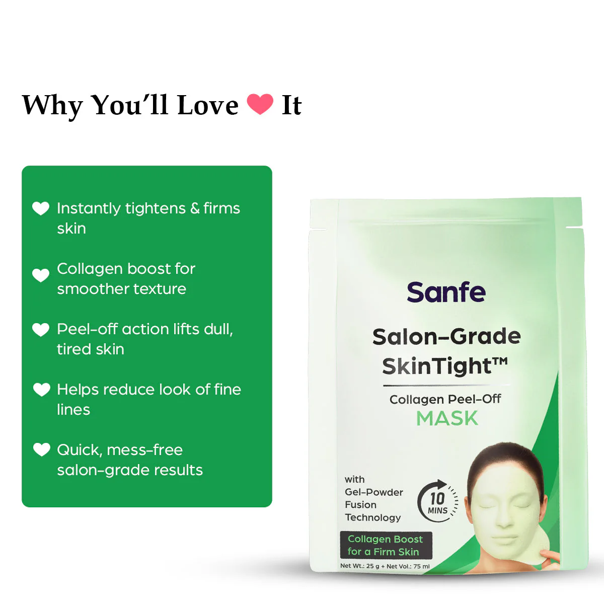 Salon-Grade Skin Tight Collagen Peel Off Mask - Image 3
