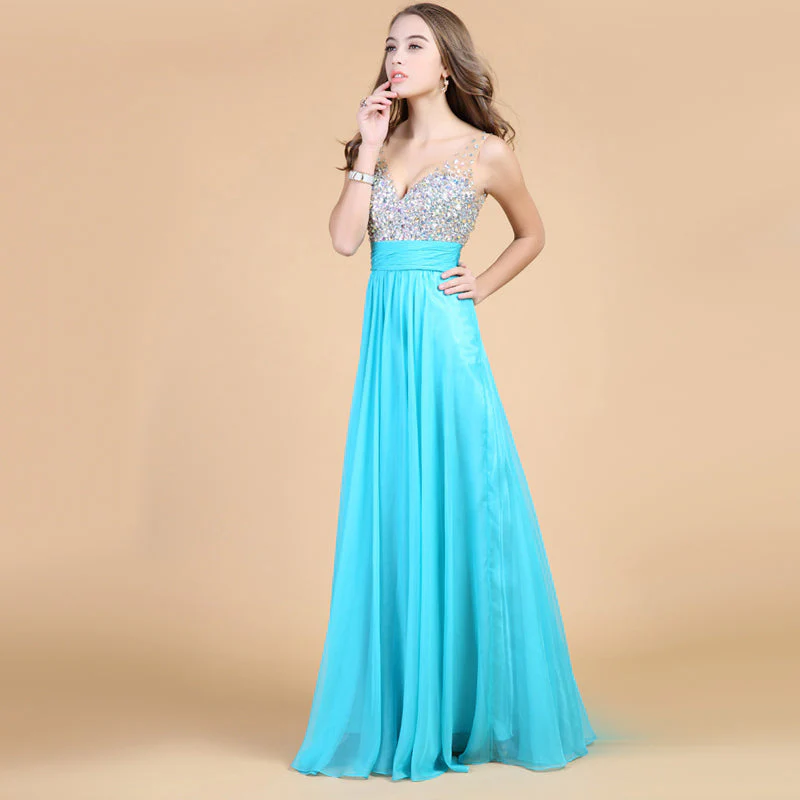Samantha Blue Maxi Gown