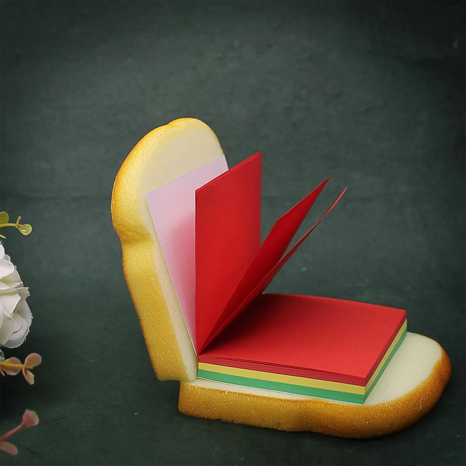 SandwichPad: Bread Sandwich-Shaped Memo Pad with Pocket-Size Design & Lipstick Pen for Fun Note-Taking - Image 2