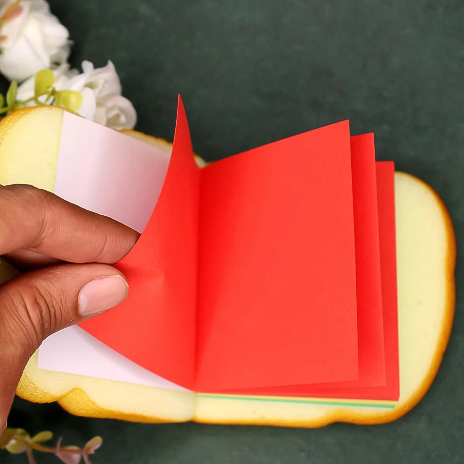 SandwichPad: Bread Sandwich-Shaped Memo Pad with Pocket-Size Design & Lipstick Pen for Fun Note-Taking - Image 6