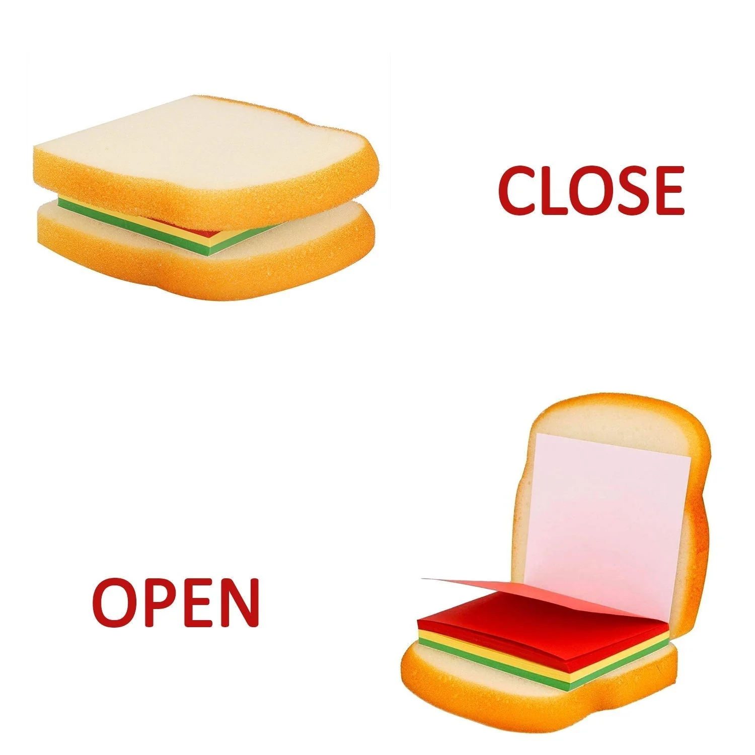 SandwichPad: Bread Sandwich-Shaped Memo Pad with Pocket-Size Design & Lipstick Pen for Fun Note-Taking - Image 8