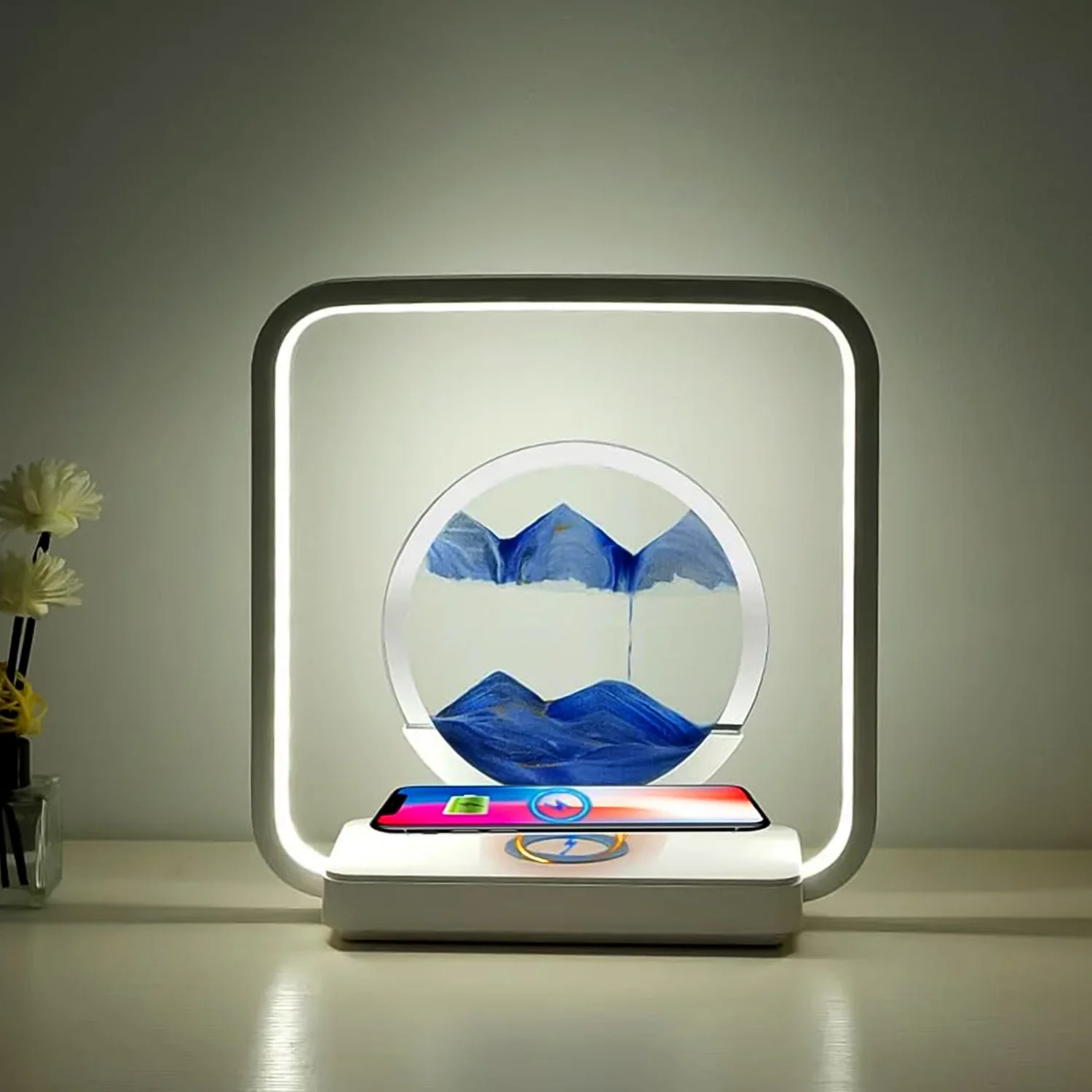 SandX: 3D Quicksand LED Lamp with Wireless Charging & Liquid Motion Art for Relaxing Desk & Bedroom Décor - Image 8
