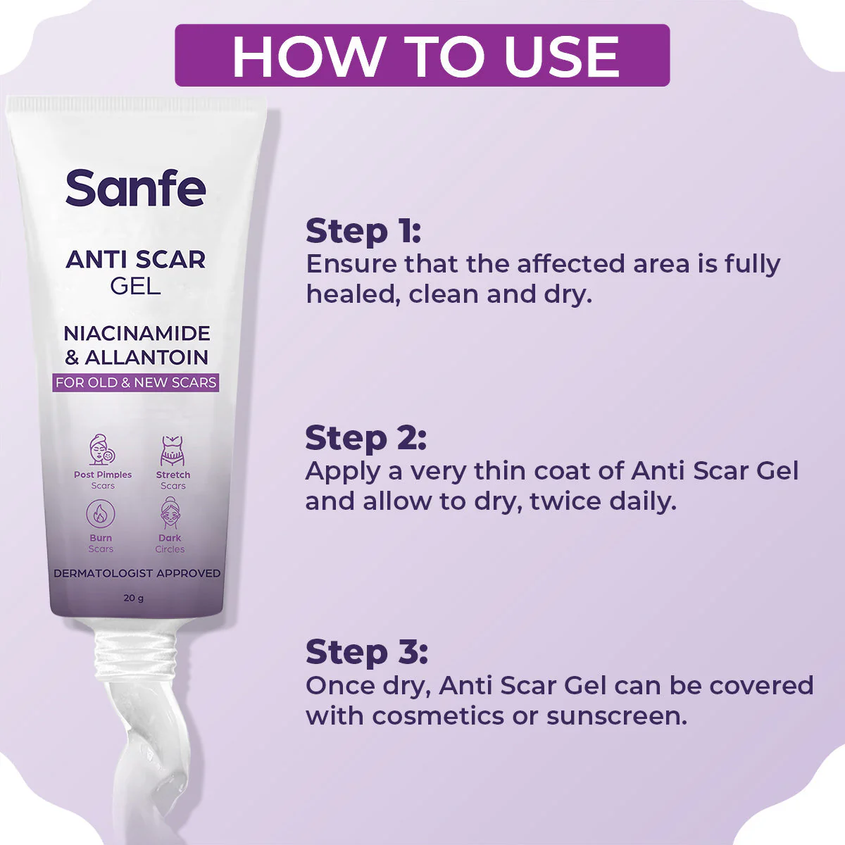 Sanfe Anti Scar Gel - 20g (Pack of 2) - Image 5