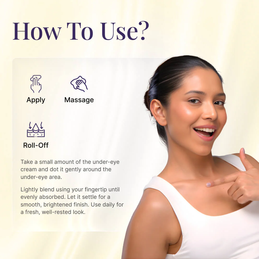 Sanfe Brighten & Conceal Undereye Cream | For dark Circles, wrinkles & Puffiness - 20g - Image 3