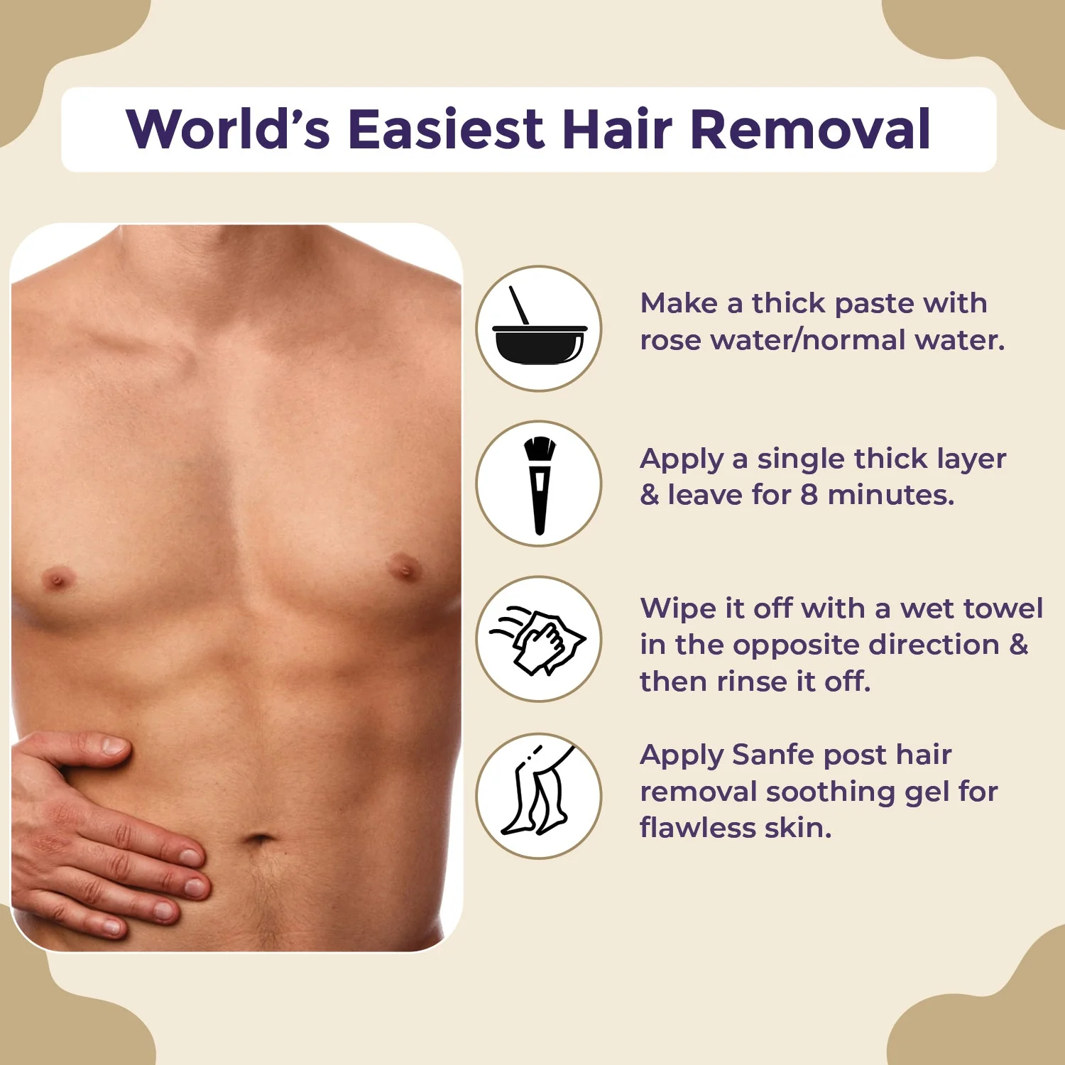 Sanfe Charcoal Detan Hair Removal Wax Powder - Image 5