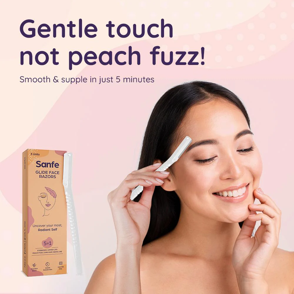 Sanfe Glide Face Razor for painfree facial hair removal (6 units) - Image 4