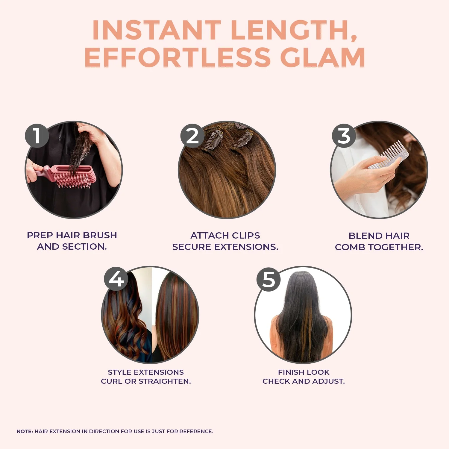 Sanfe Hair Extensions - 100% Human Hair | Washable - Chocolate Brown - Image 3