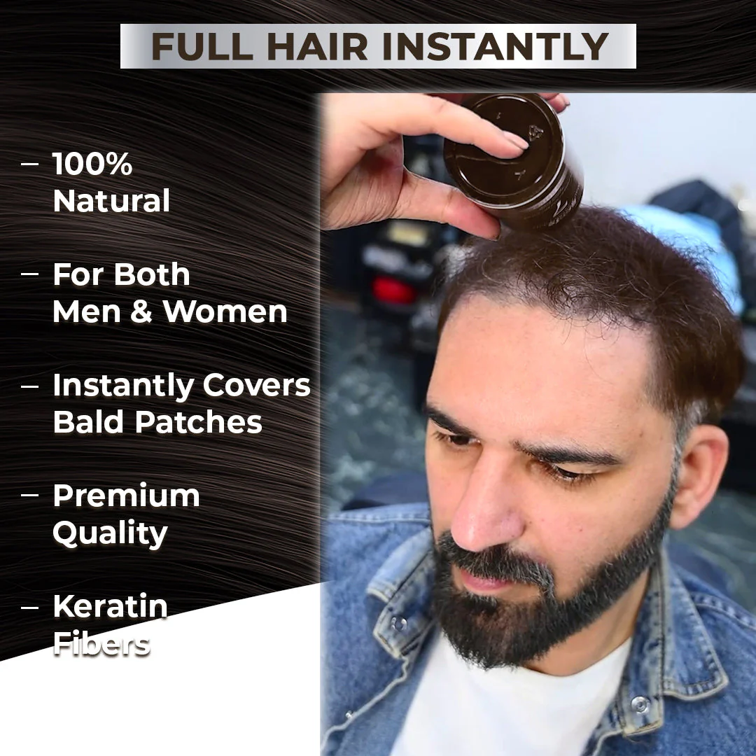 Sanfe Instant Bald Spot Covering Fibers 22gm - Black (M) - Image 4