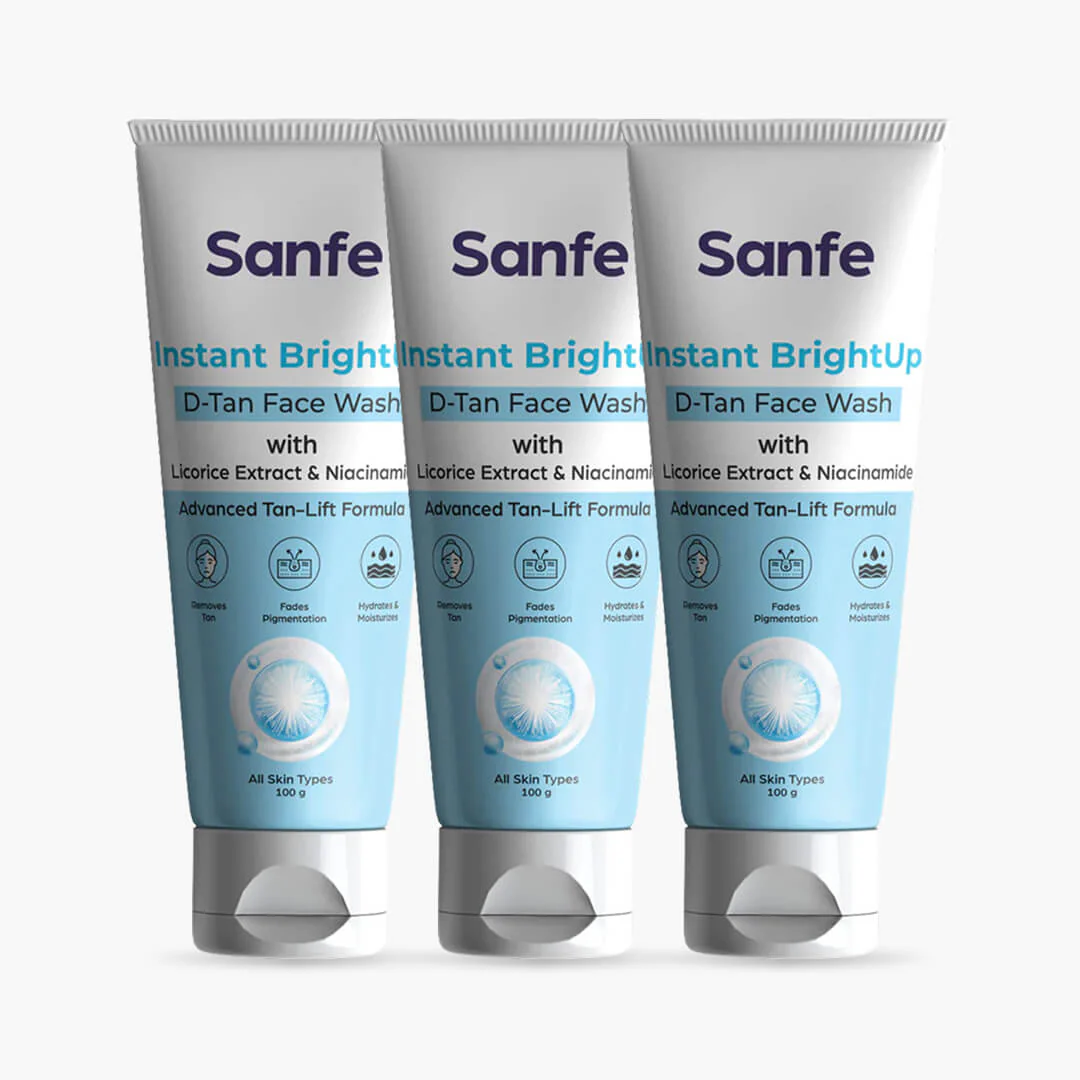 Sanfe Instant BrightUp D-Tan Face Wash (Pack of 3)