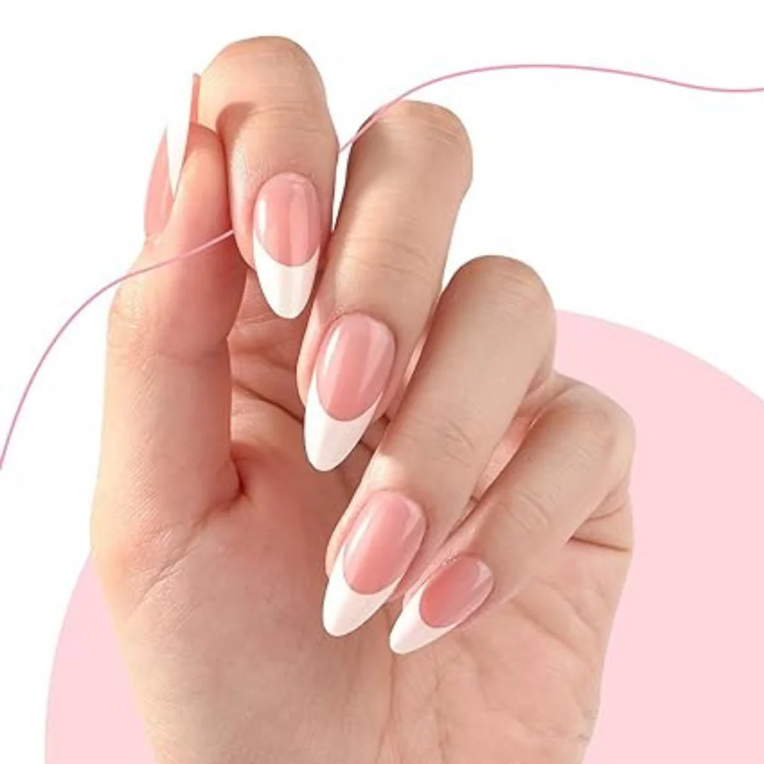 Sanfe Instant Stick On Nails (French Tip, French Almond, Classic Coffee, Bloody Marry) - Image 3