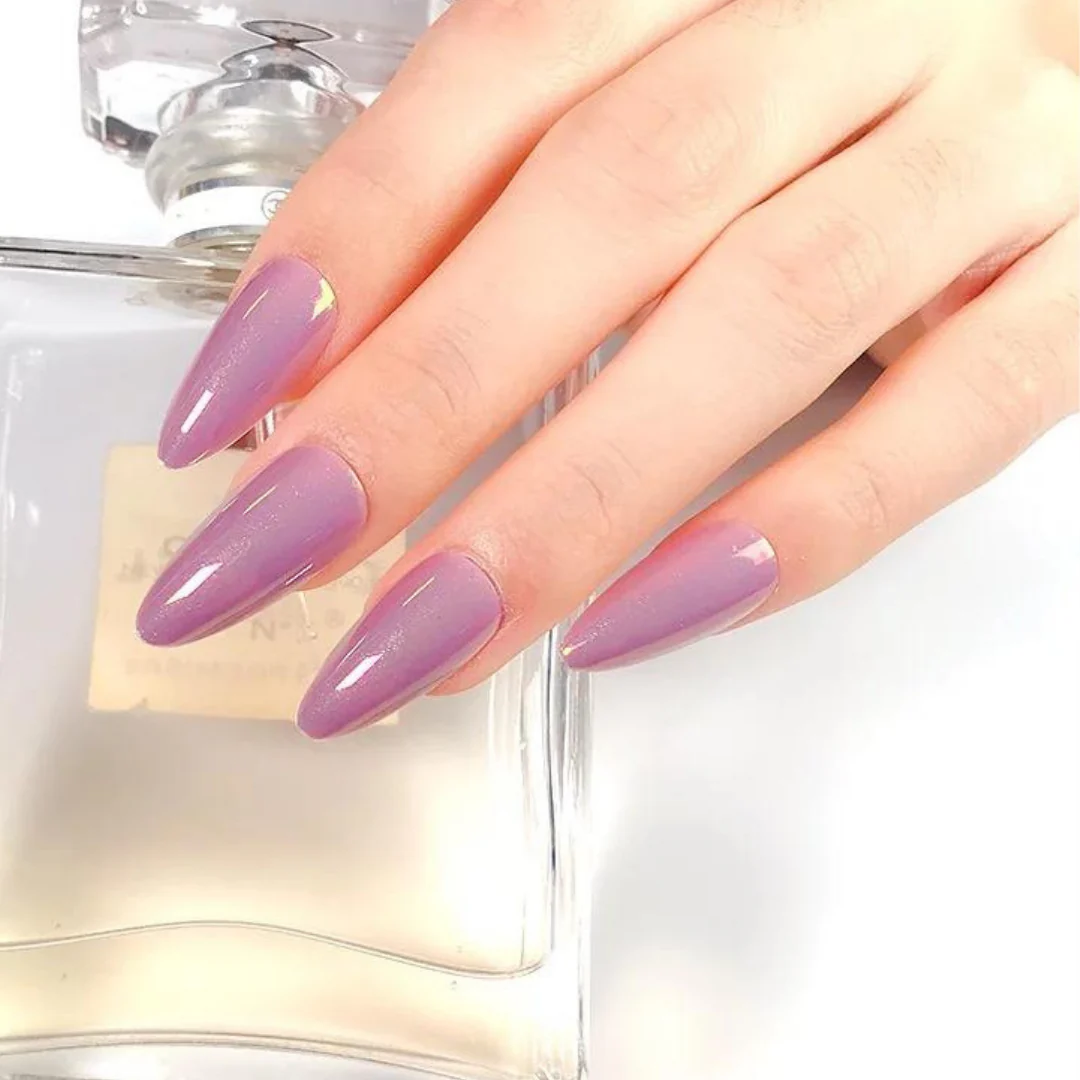 Sanfe Instant Stick On Nails - Violet Chrome- 24pcs - Image 5