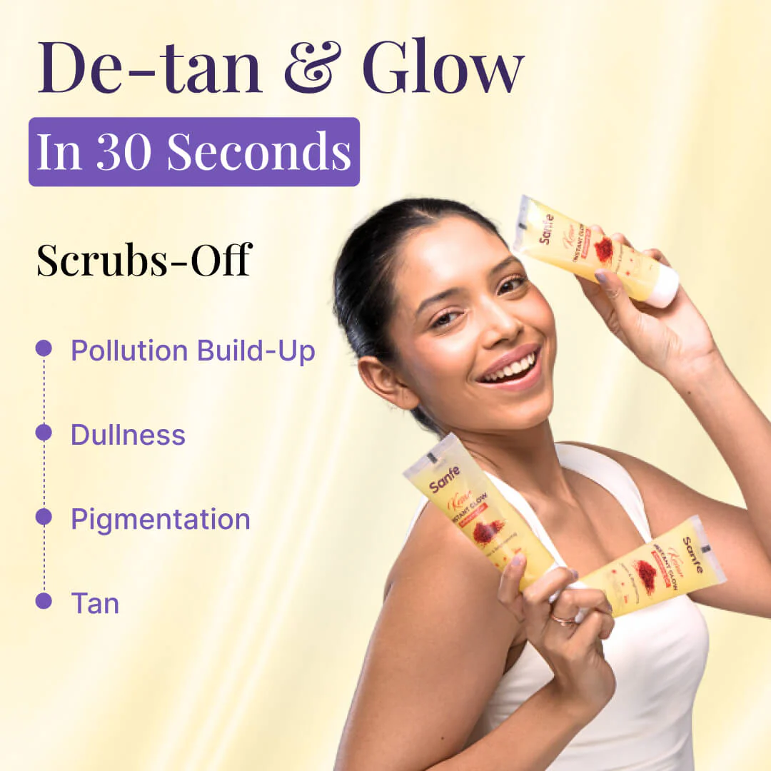 Sanfe Kesar Instant Glow Exfoliating Gel - 200gm - Image 3