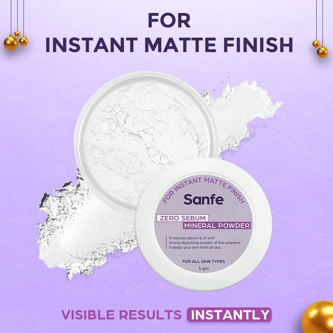 Sanfe No Sebum Mineral Powder For all skin types, 10gm - Image 9
