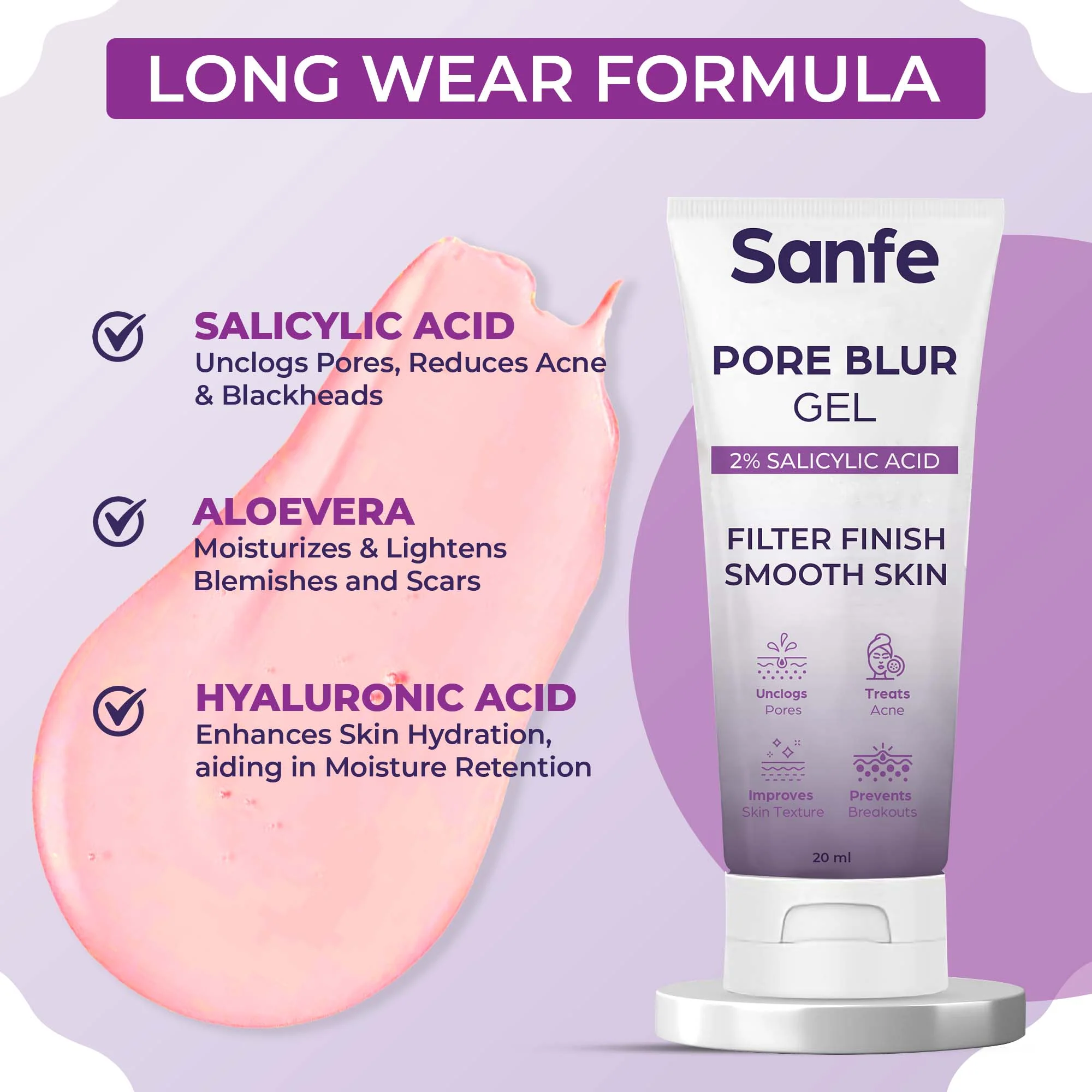 Sanfe Pore Blur Gel - 20gm (Pack of 2) - Image 4