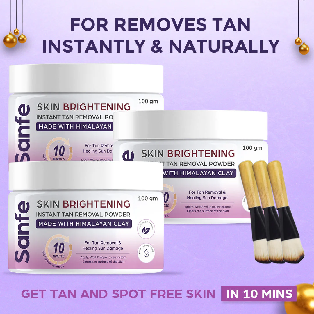 Sanfe Skin Brightening Instant Tan Removal Powder (Pack of 3)