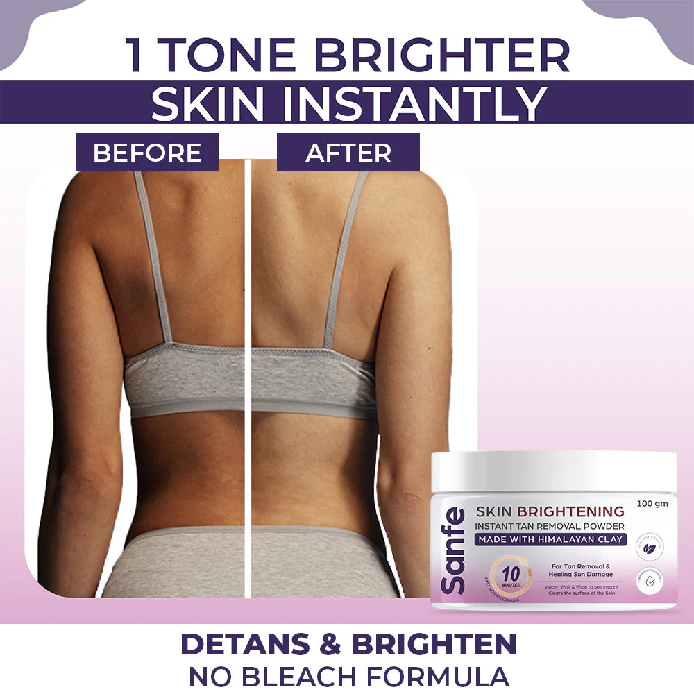 Sanfe Skin Brightening Instant Tan Removal Powder (Pack of 3) - Image 3