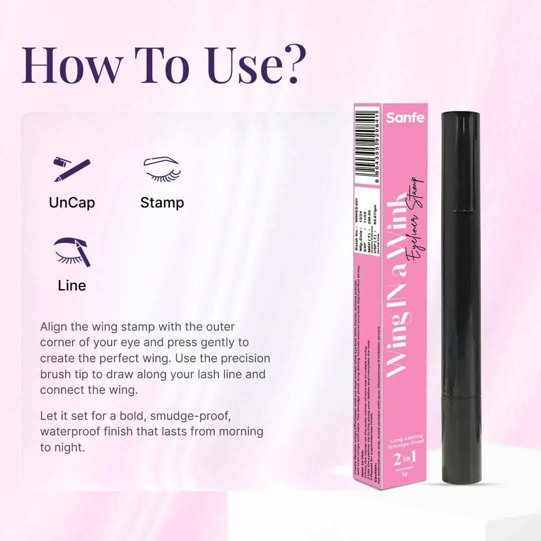 Sanfe Wink Eye Liner With Stamp (Pack of 2) - Image 3