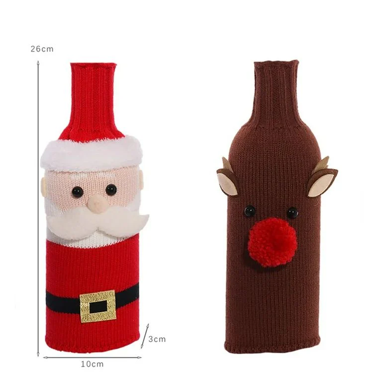 Santa and Reindeer Wine Bottle Cover(set of 2) - Image 3