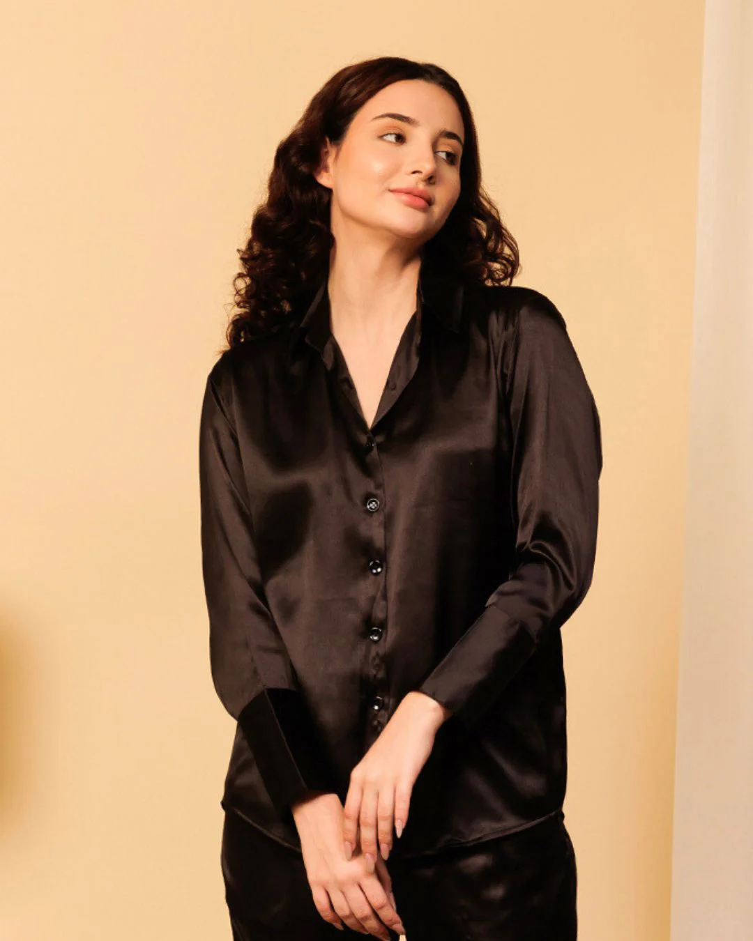 Satin Shirt with Straight Pants 2 Piece Coord Set - Image 18