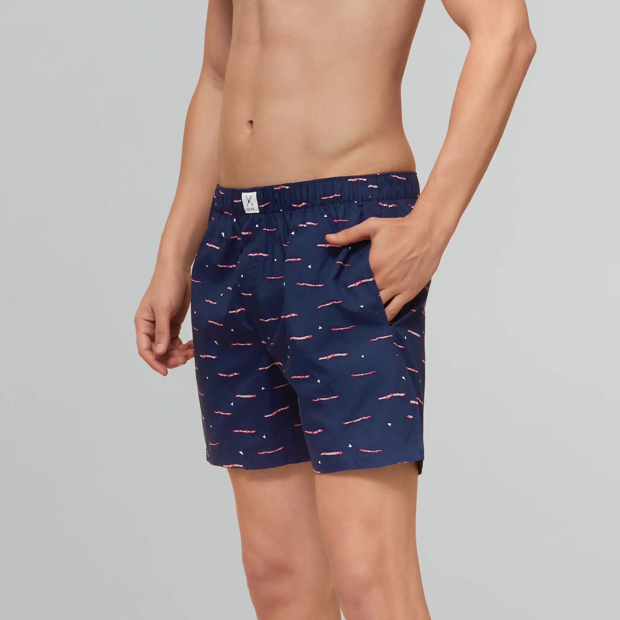 Savanna Cotton Boxers Driftwood Blue