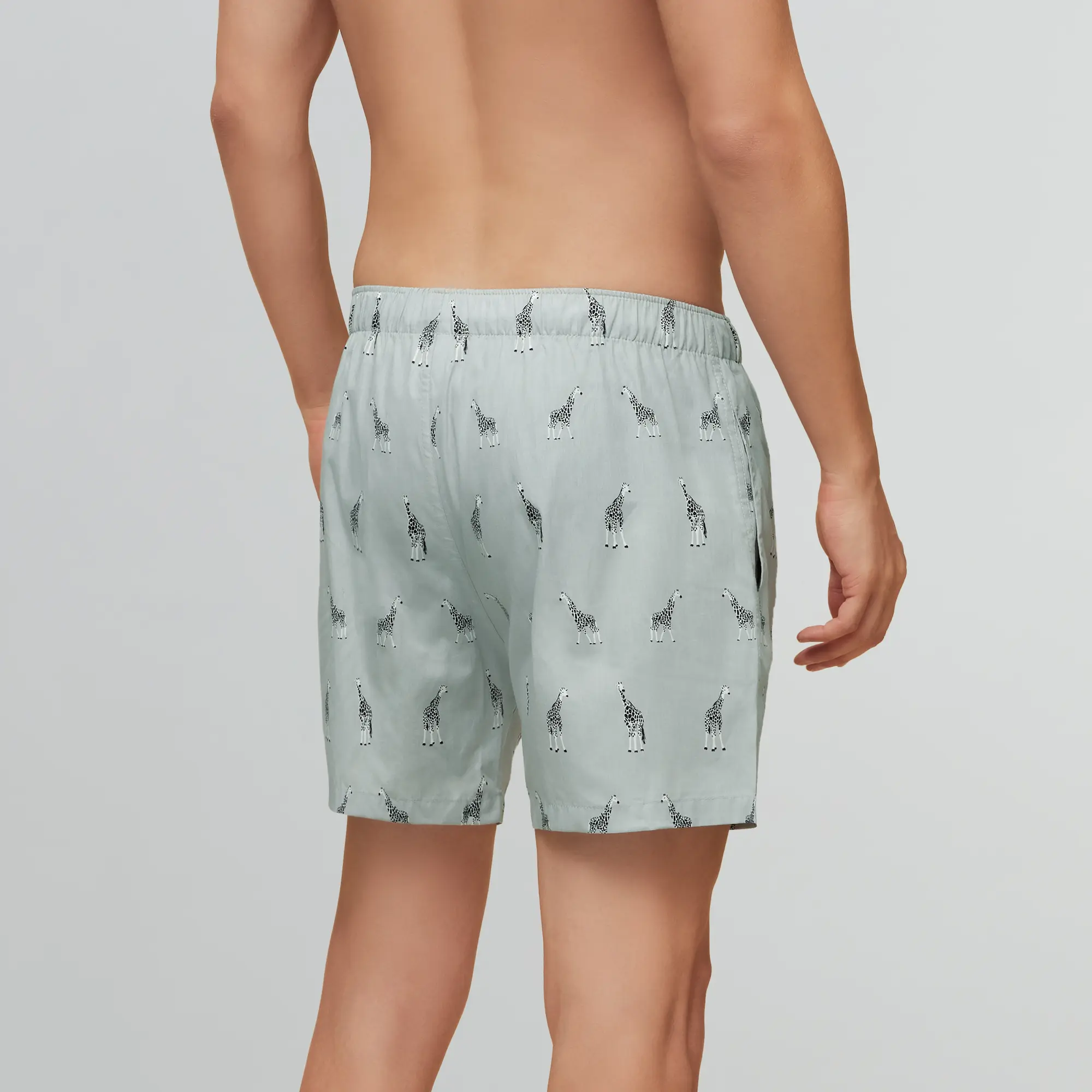 Savanna Cotton Boxers Giraffe Grey - Image 4