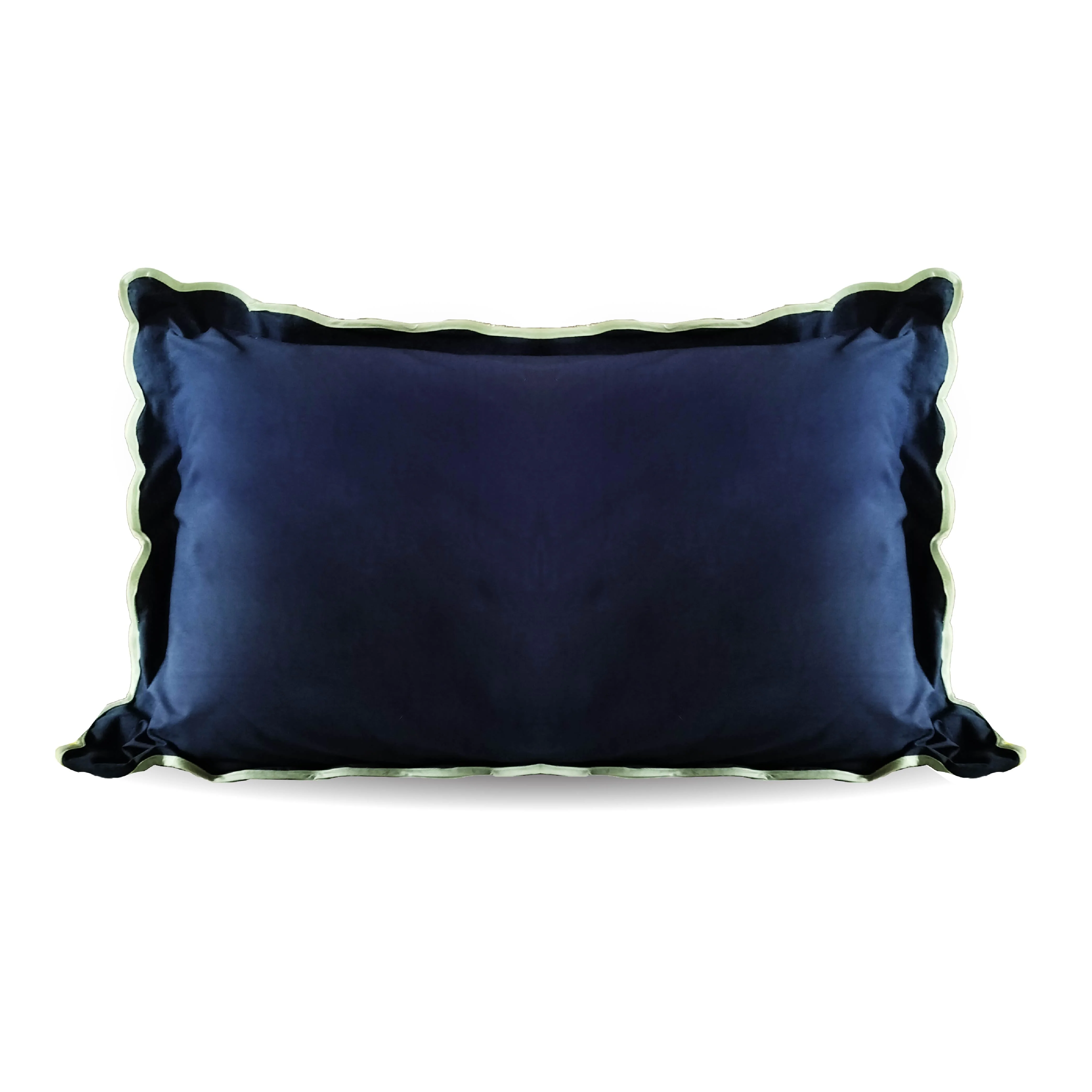 Scallop Piping 100% Cotton Bed Pillow Cover | Single - Image 10