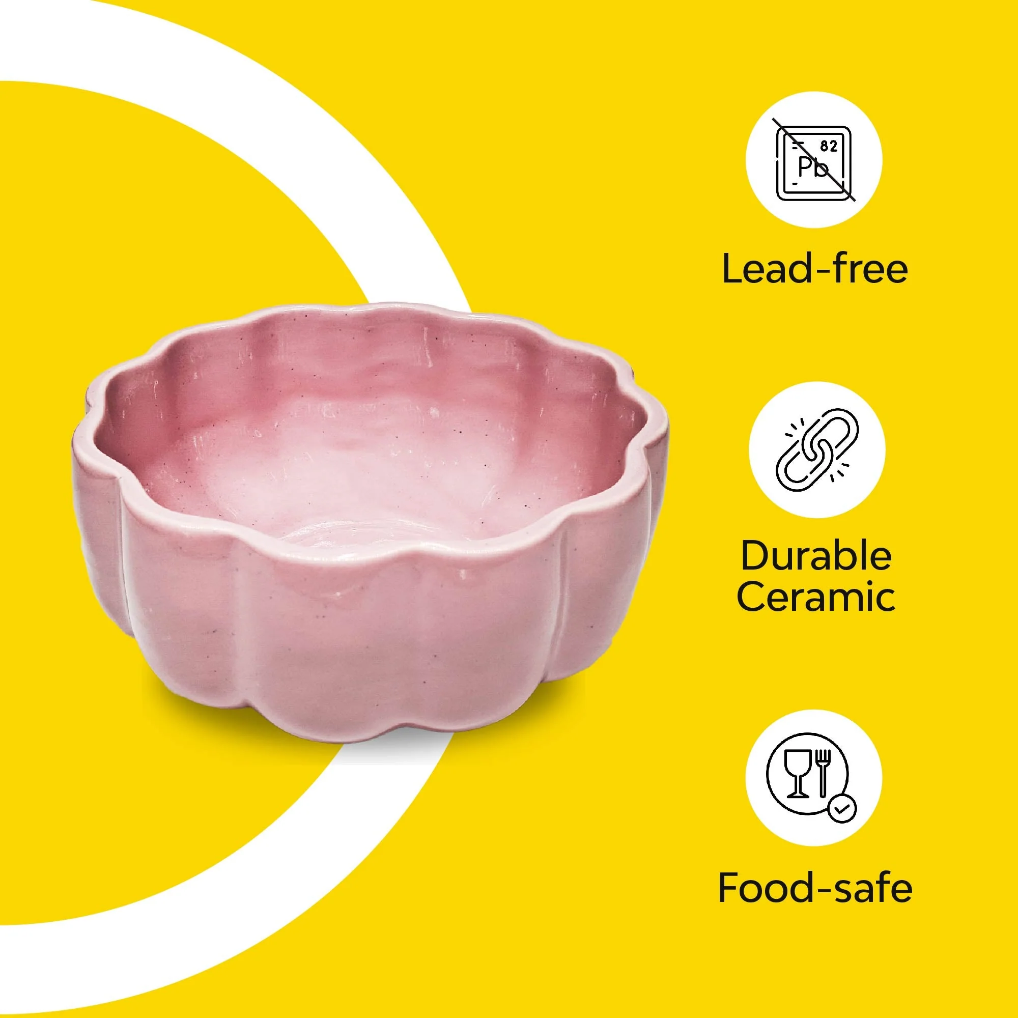 Scalloped Ceramic Serving Bowl - Image 13