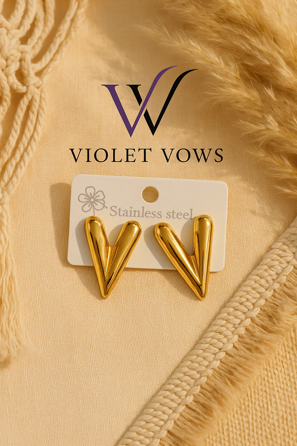 Sculpted Heart Studs