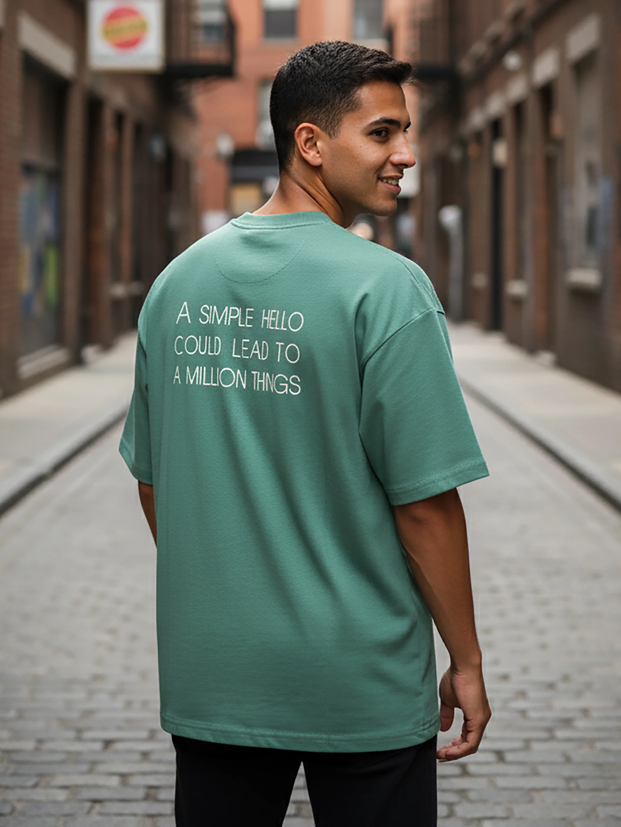 Sea Green Stitch In Time T-shirt - Image 3